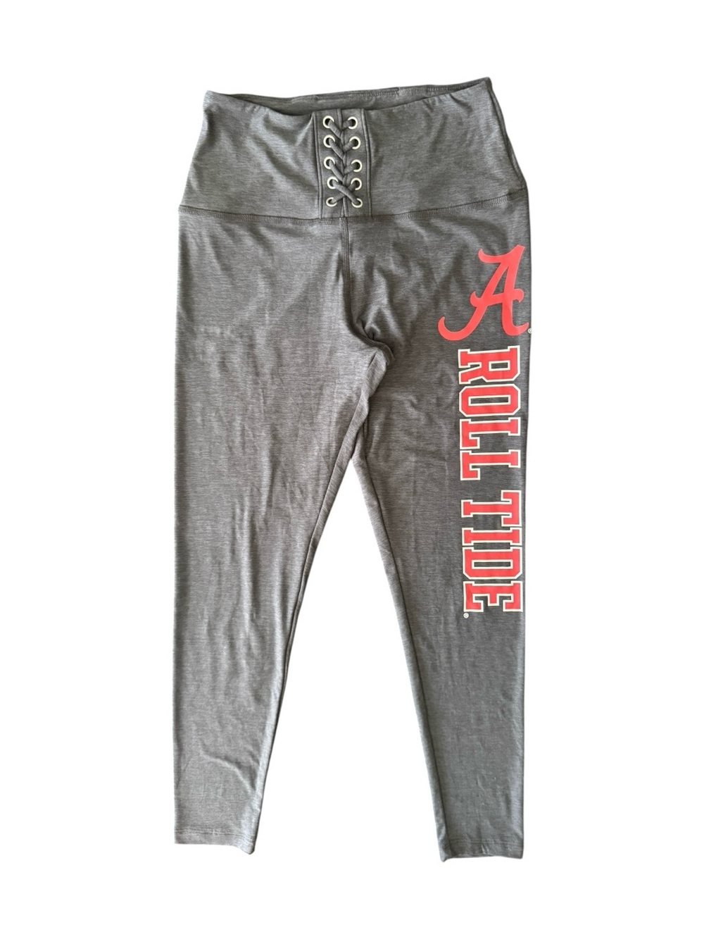 PINK Victoria's Secret Alabama Roll Tide Lace-Up Leggings Gray Size Small